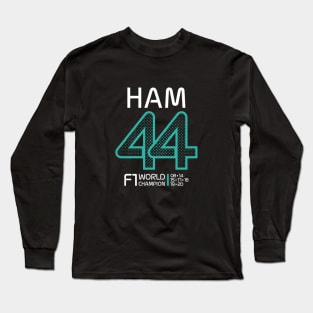 HAM 44 Teal Halftone Design Long Sleeve T-Shirt